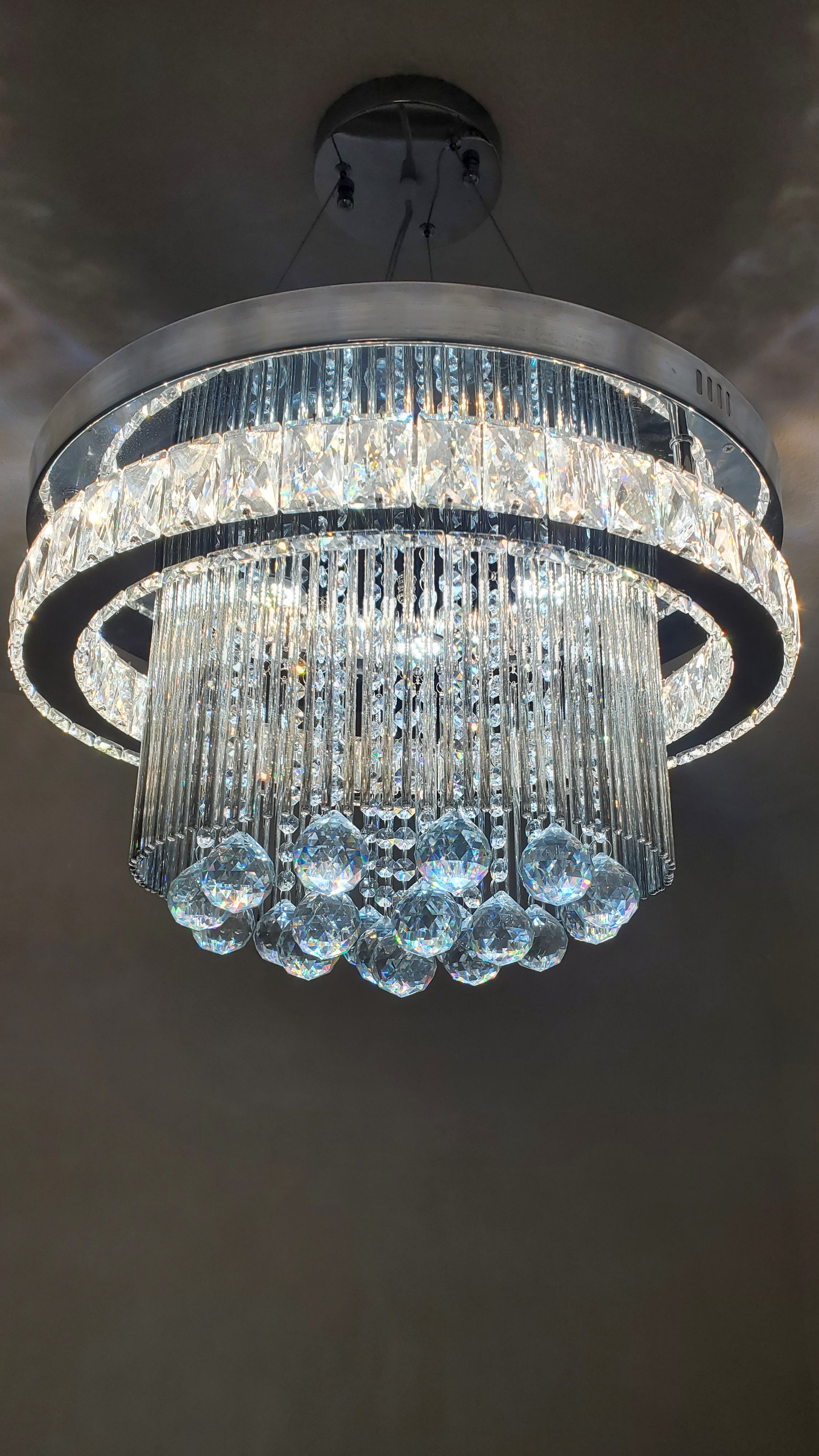 GL6092-500 Round Hanging 3 Colors Changing Chandelier | Glorious Lightings